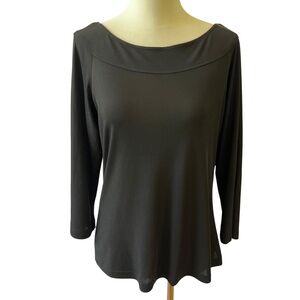 WORTH NY TOP M 100% SILK SCOOP NECK LUXURY ELEGANT CLASSIC LIGHTWEIGHT MODERN